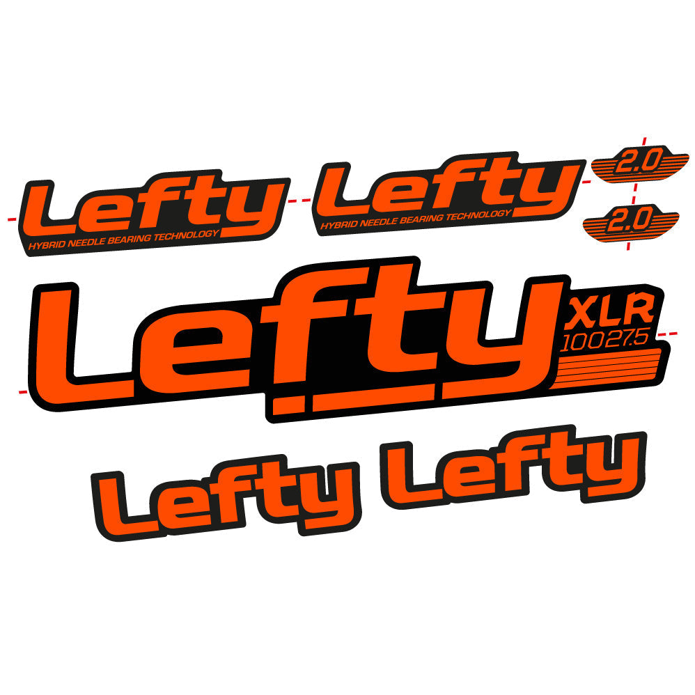 Adesivi Forcella Lefty XLR 2020 in vinile - Arancione Neon