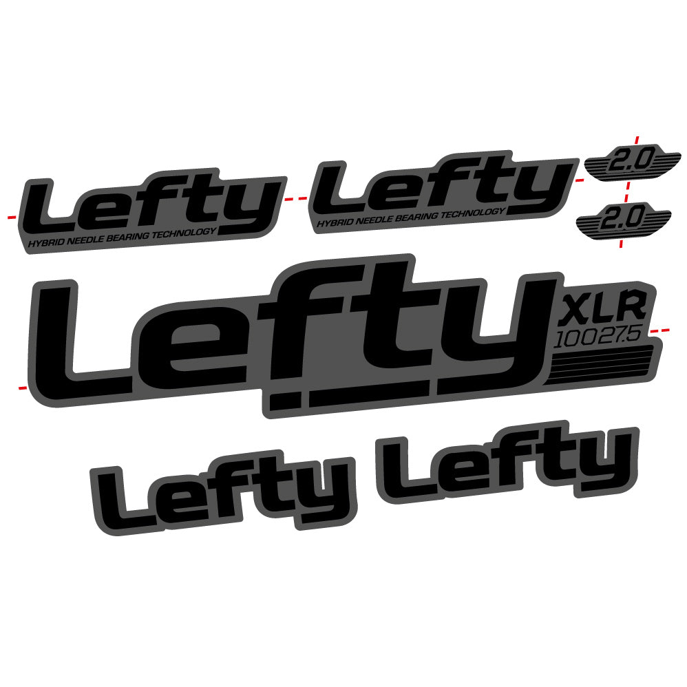 Adesivi Forcella Lefty XLR 2020 in vinile - Nero Opaco+Nero Lucido