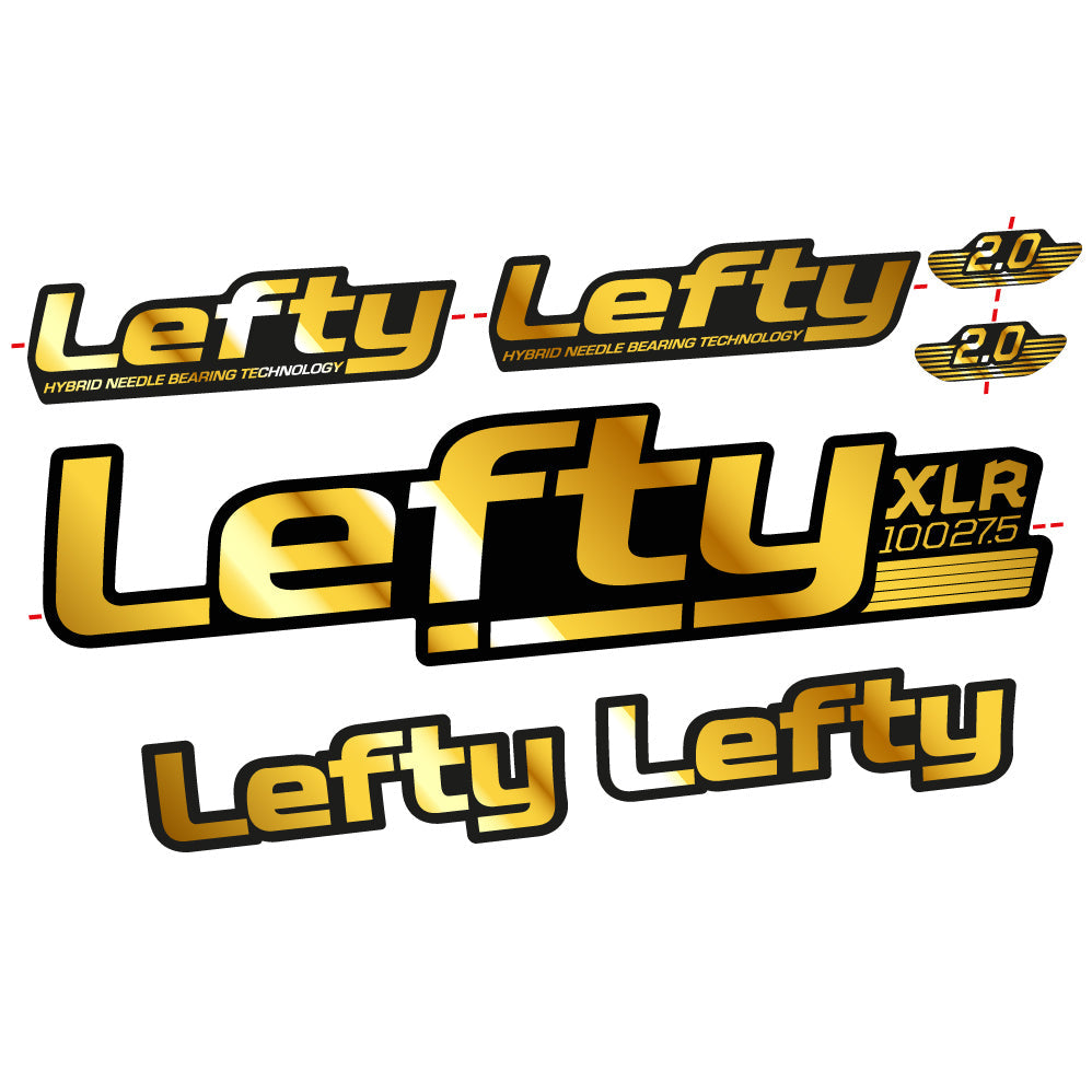 Adesivi Forcella Lefty XLR 2020 in vinile - Oro Cromato