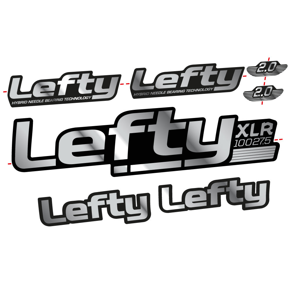 Adesivi Forcella Lefty XLR 2020 in vinile - Argento Cromato