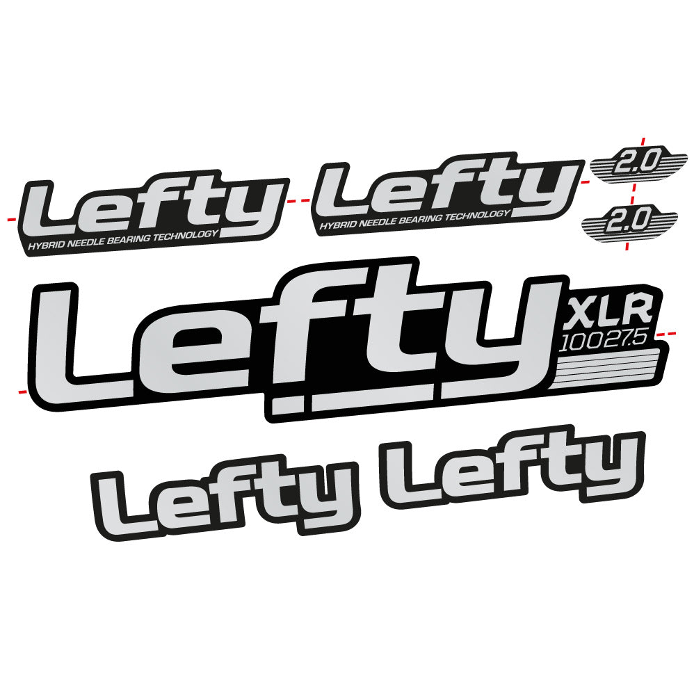 Adesivi Forcella Lefty XLR 2020 in vinile - Argento Chiaro