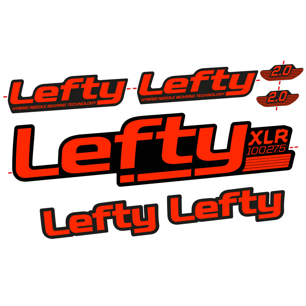 Adesivi Forcella Lefty XLR 2020 in vinile - Rosso Neon