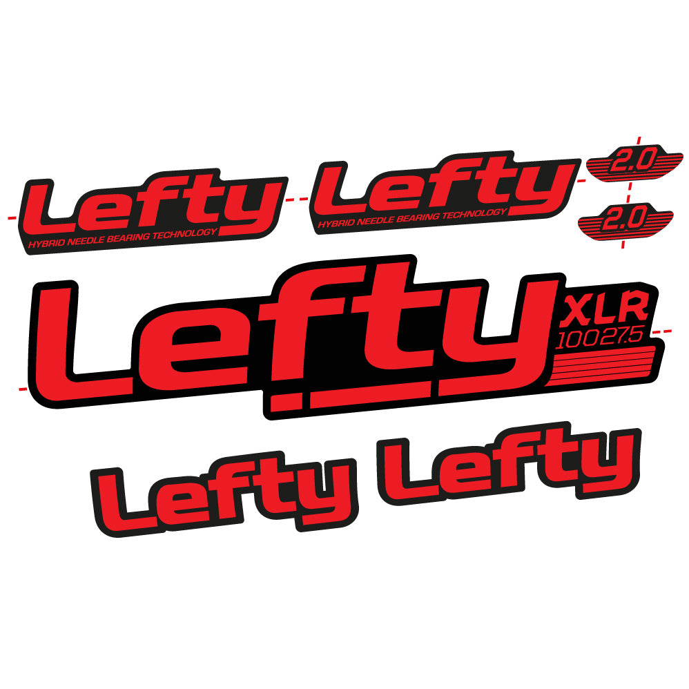 Adesivi Forcella Lefty XLR 2020 in vinile - Rosso