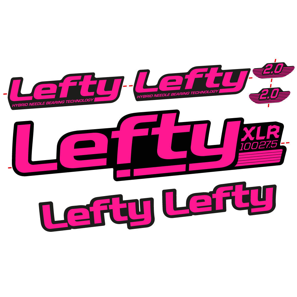 Adesivi Forcella Lefty XLR 2020 in vinile - Rosa Neon