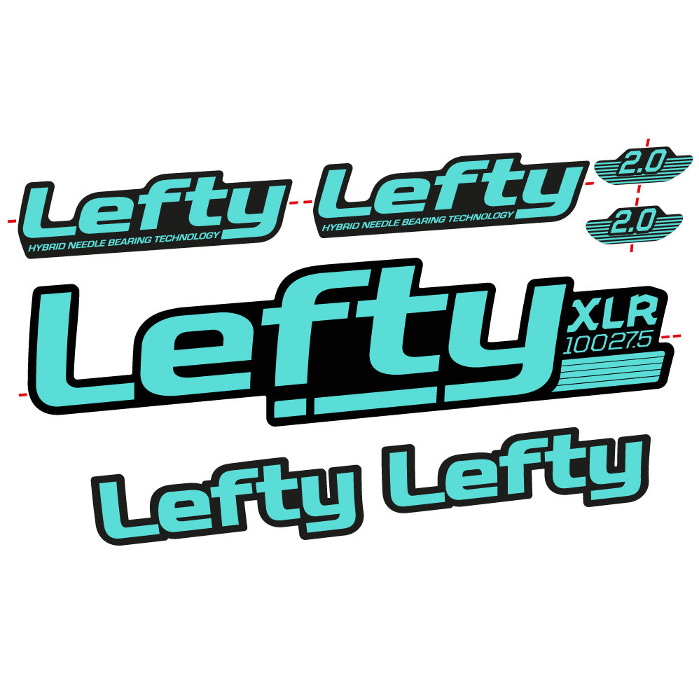 Adesivi Forcella Lefty XLR 2020 in vinile - Verde Acqua