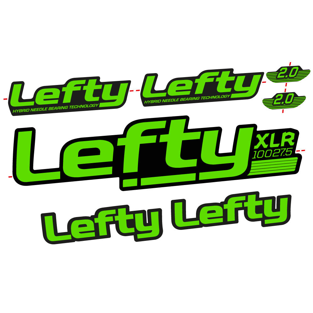 Adesivi Forcella Lefty XLR 2020 in vinile - Verde Mela