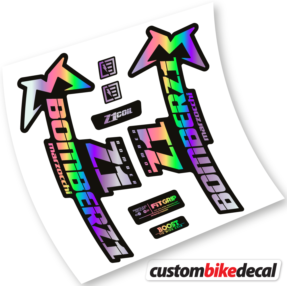 Adesivi Forcella Marzocchi Bomber Z1 2019 & 2020 in vinile - Olografico