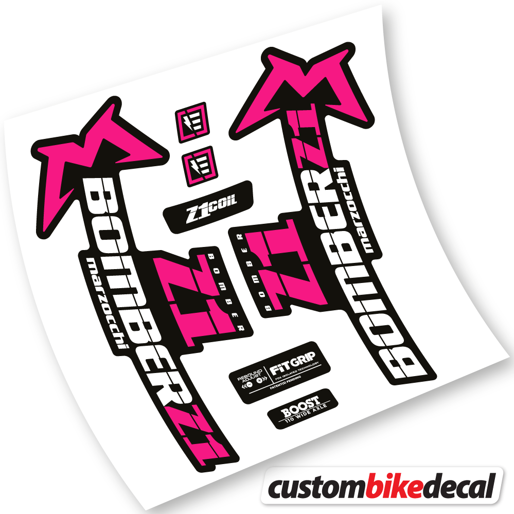 Adesivi Forcella Marzocchi Bomber Z1 2019 & 2020 in vinile - Fucsia