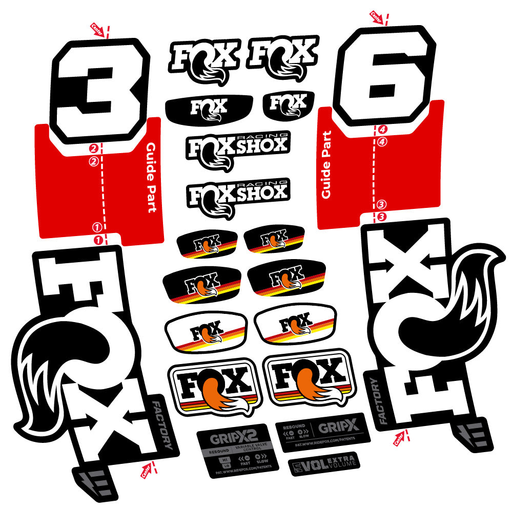 Adesivi Forcella Fox 36 Factory E-Optimized in vinile