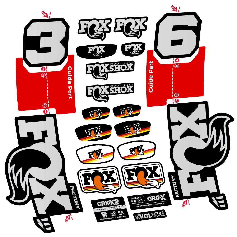 Adesivi Forcella Fox 36 Factory E-Optimized in vinile