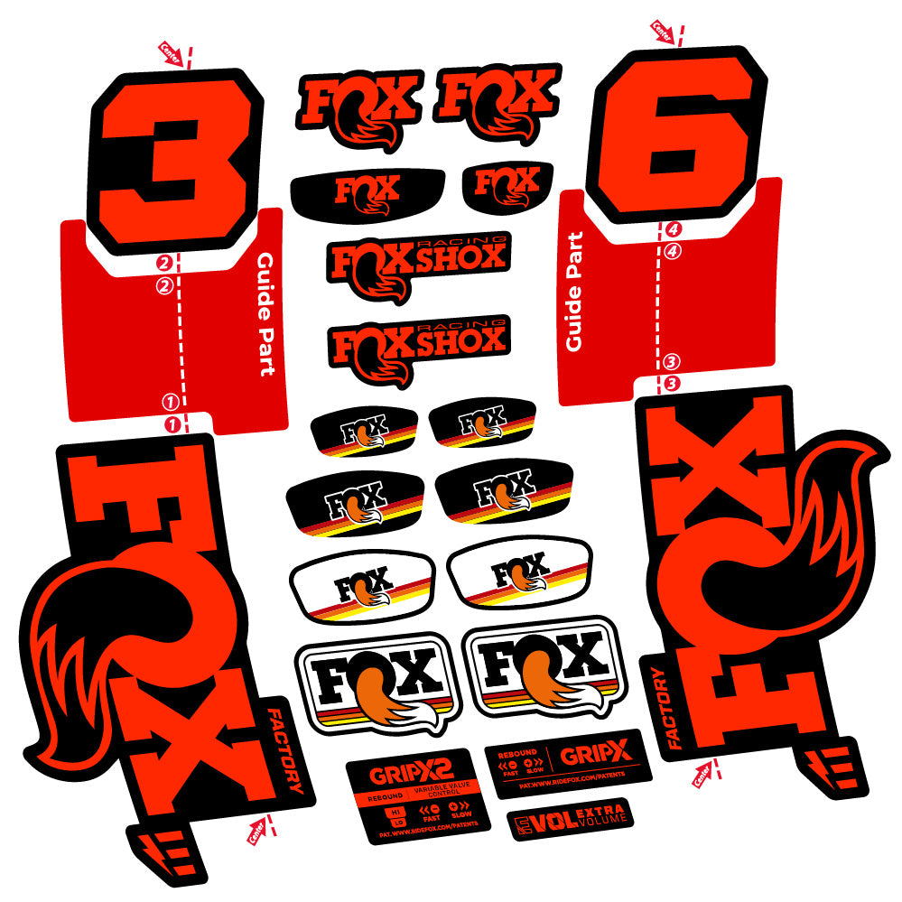 Adesivi Forcella Fox 36 Factory E-Optimized in vinile