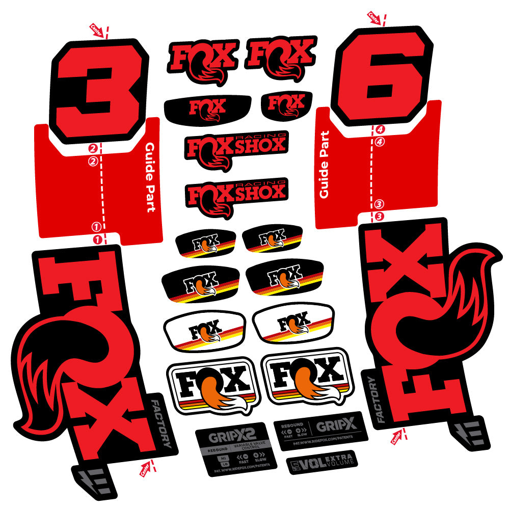 Adesivi Forcella Fox 36 Factory E-Optimized in vinile