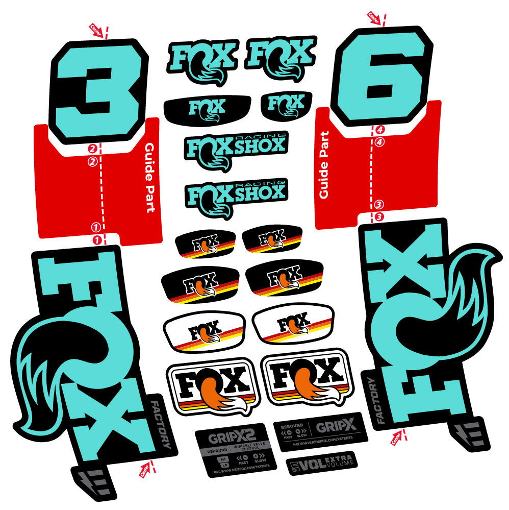 Adesivi Forcella Fox 36 Factory E-Optimized in vinile