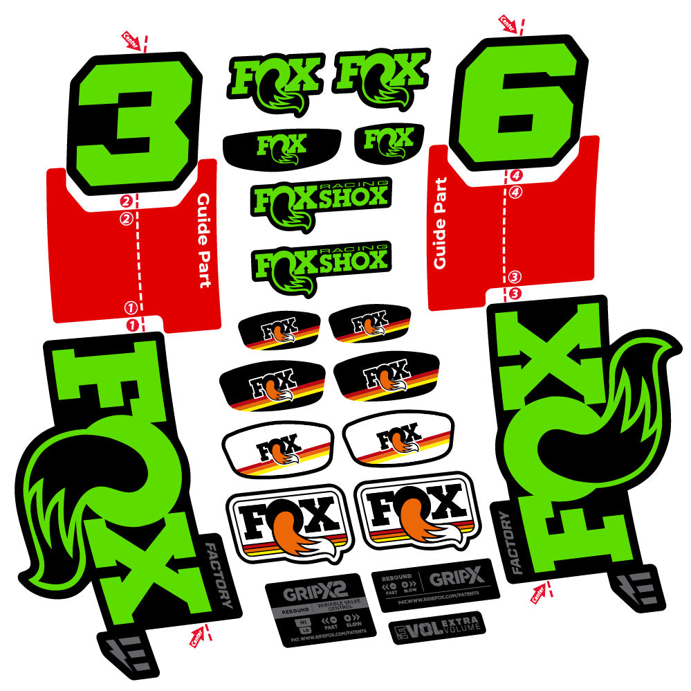 Adesivi Forcella Fox 36 Factory E-Optimized in vinile