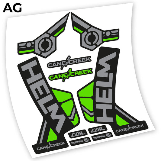 Adesivi Forcella Canecreek Helm 2018 29" in vinile - Verde Mela