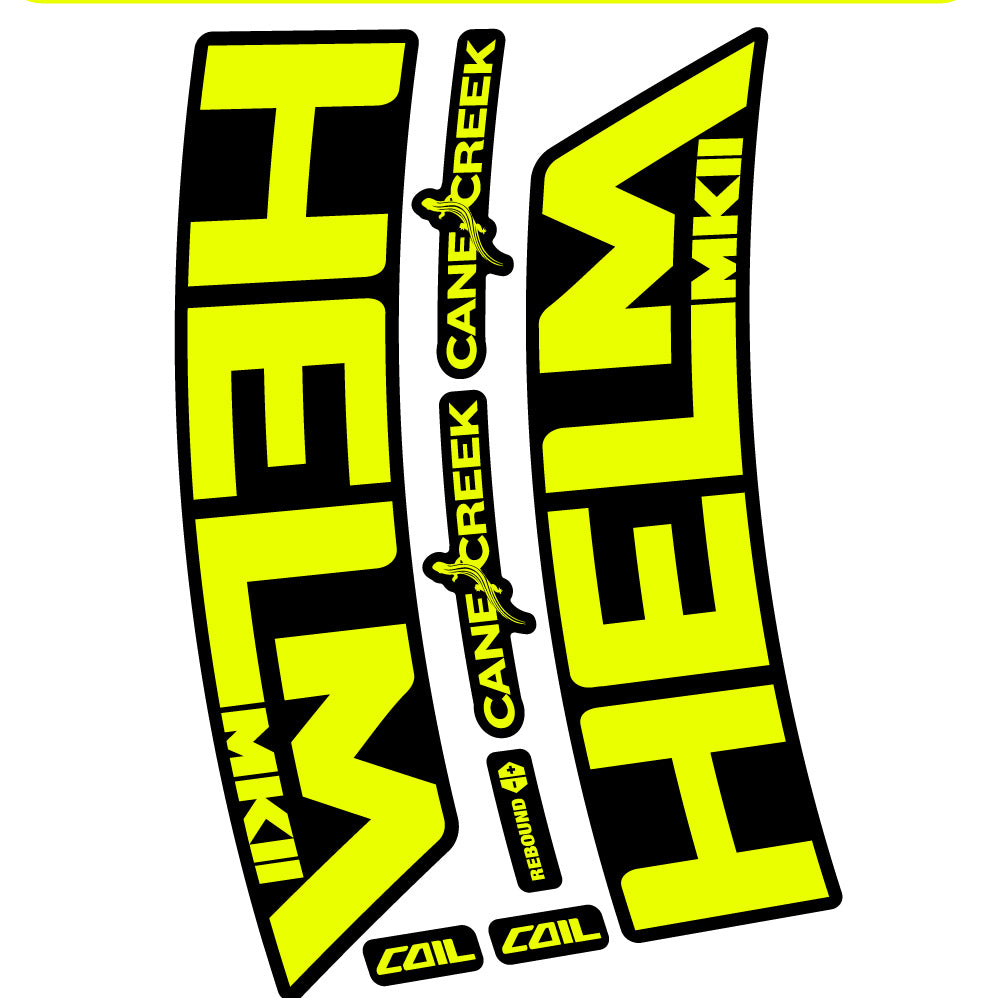 Adesivi Forcella Canecreek Helm MK2 in vinile - Giallo Neon