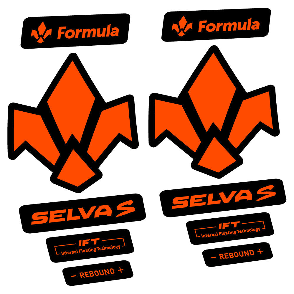 Adesivi Forcella Formula Selva S 2019 in vinile - Arancione Neon