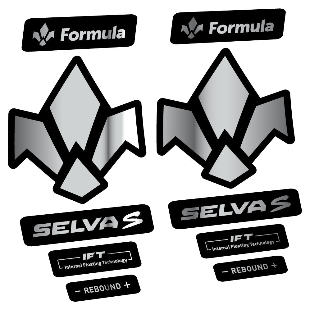 Adesivi Forcella Formula Selva S 2019 in vinile - Argento Cromato