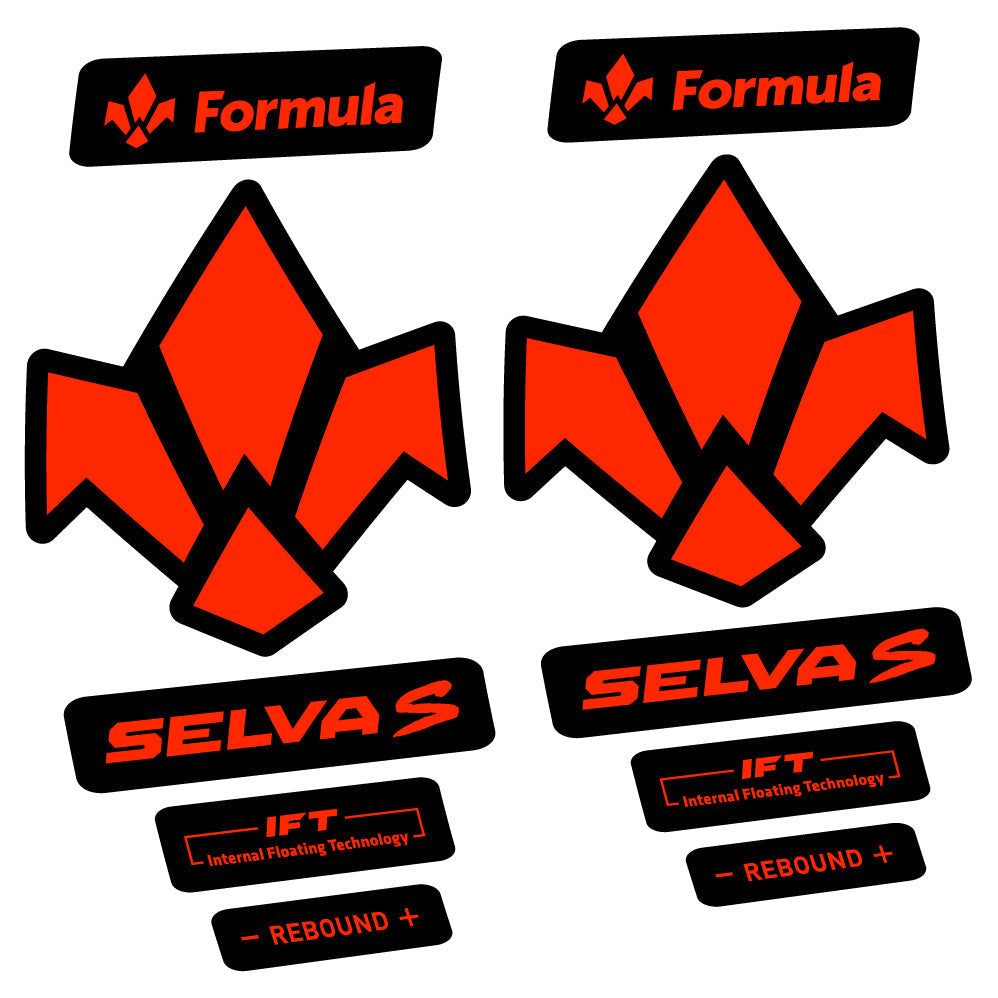 Adesivi Forcella Formula Selva S 2019 in vinile - Rosso Neon
