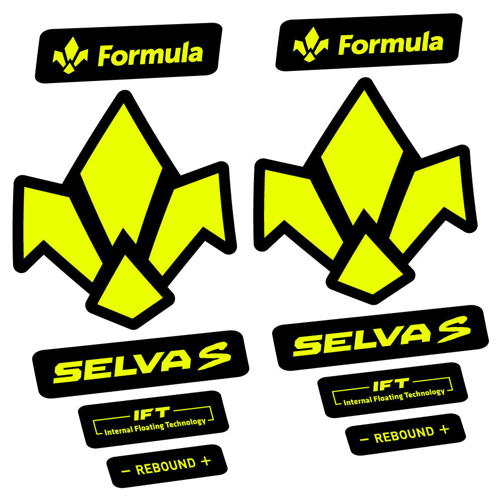 Adesivi Forcella Formula Selva S 2019 in vinile - Giallo Neon