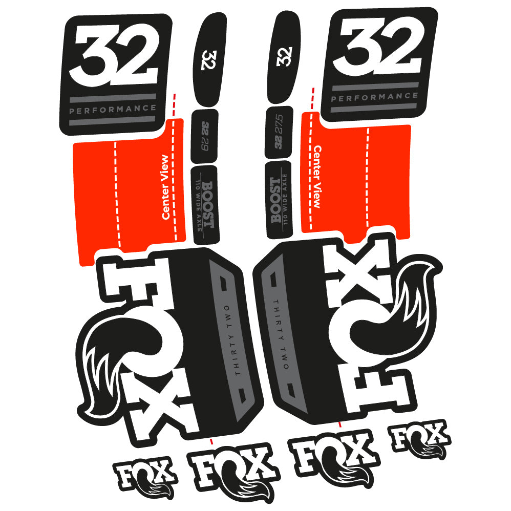 Adesivi Forcella Fox 32 Performance 2019 in vinile - Bianco
