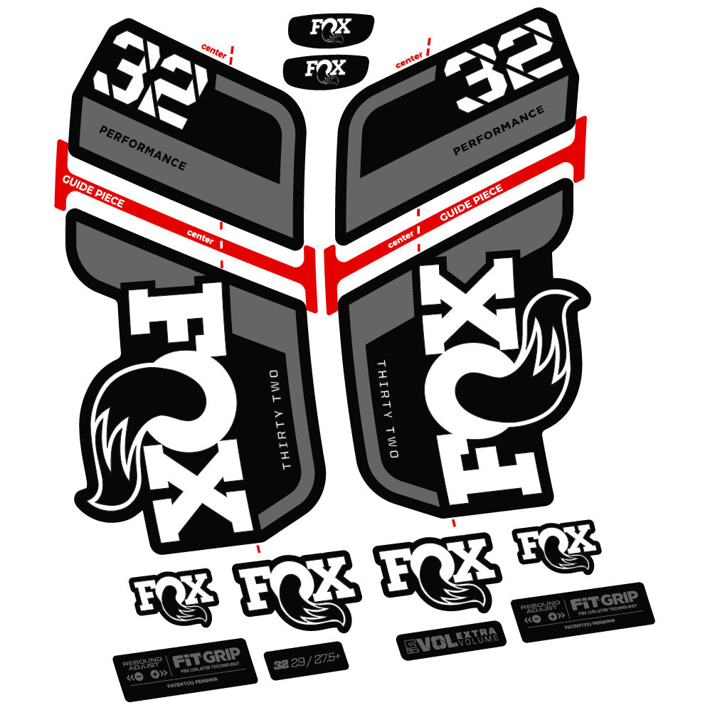 Adesivi Forcella Fox 32 Performance 2022 VEC in vinile - Bianco