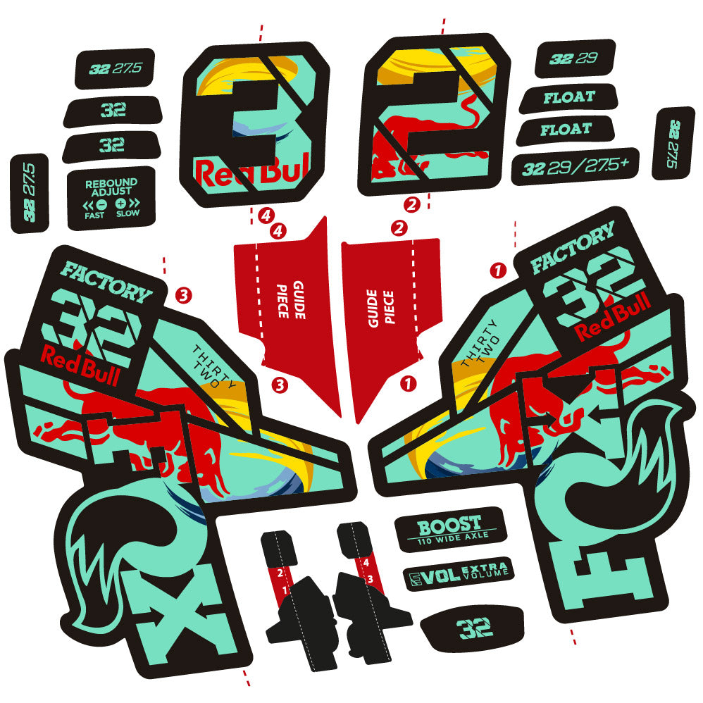 Adesivi Forcella Fox 32 Factory SC 2021 in vinile