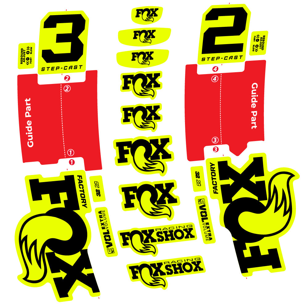Adesivi Forcella Fox 32 Step-Cast Factory 2025 in vinile