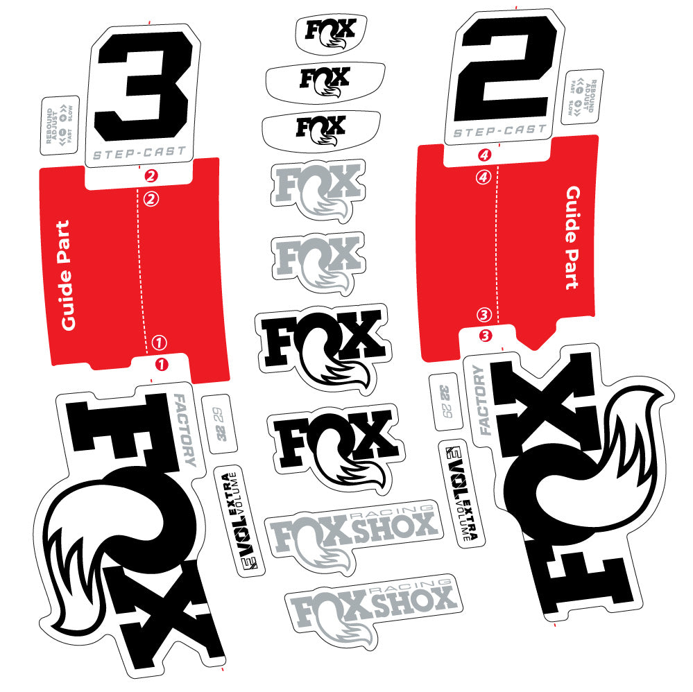 Adesivi Forcella Fox 32 Step-Cast Factory 2025 in vinile