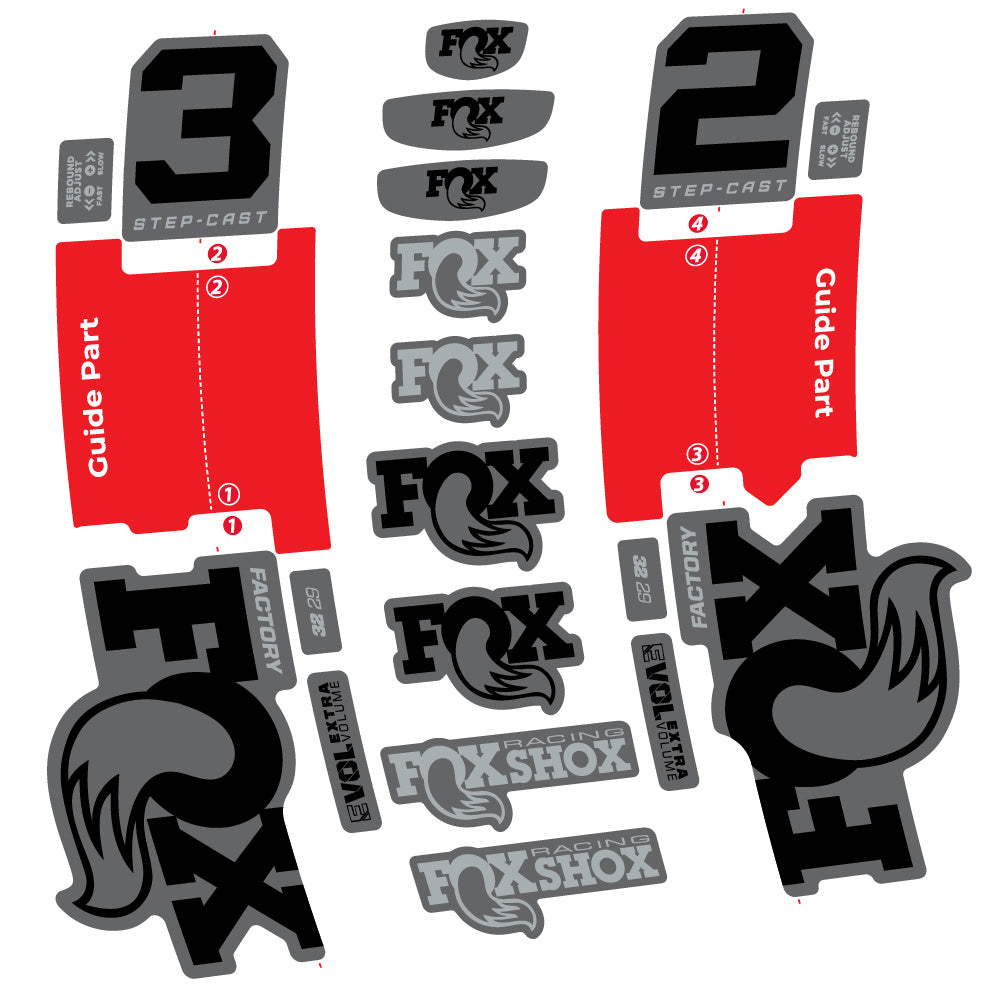 Adesivi Forcella Fox 32 Step-Cast Factory 2025 in vinile