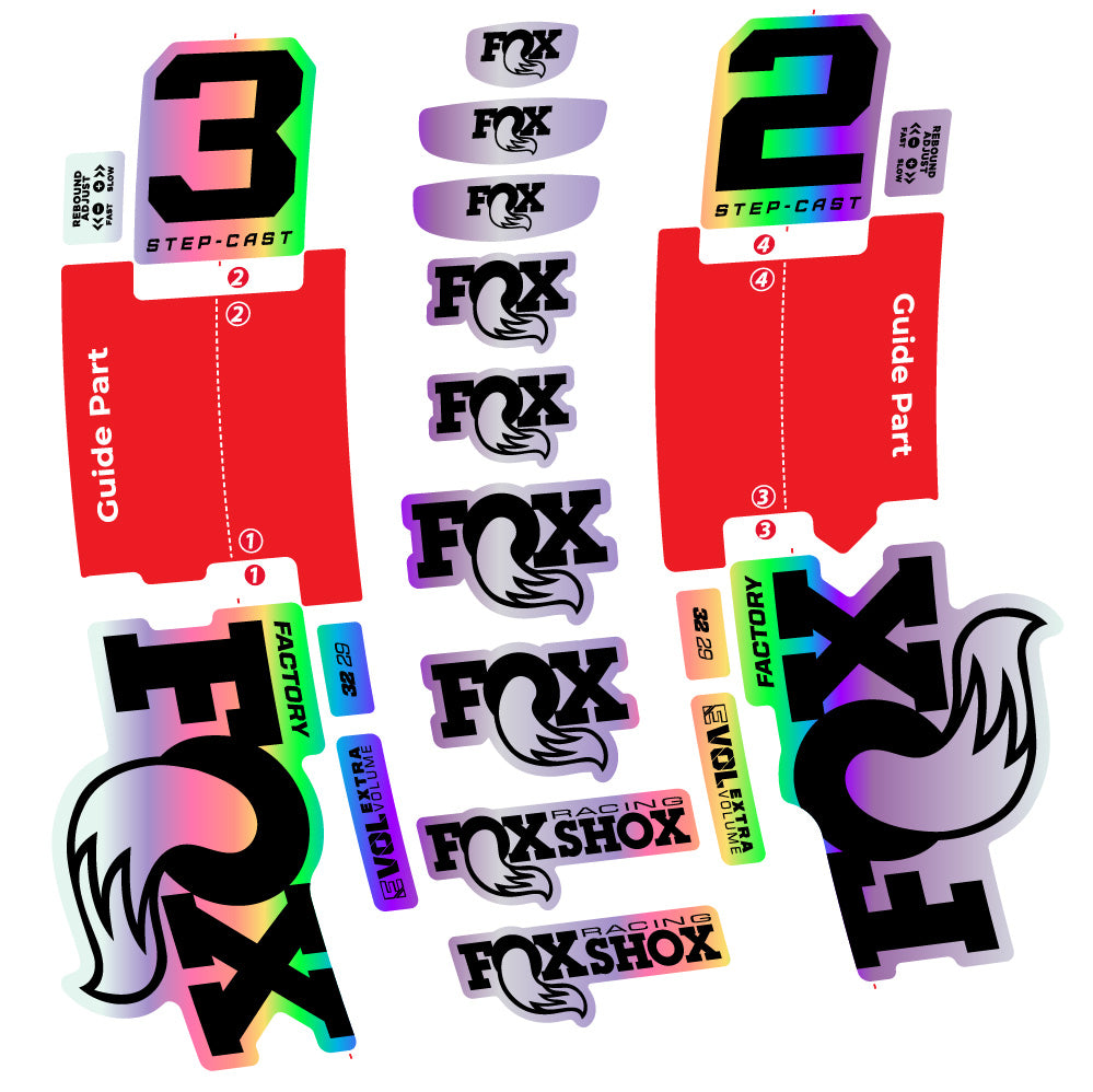Adesivi Forcella Fox 32 Step-Cast Factory 2025 in vinile