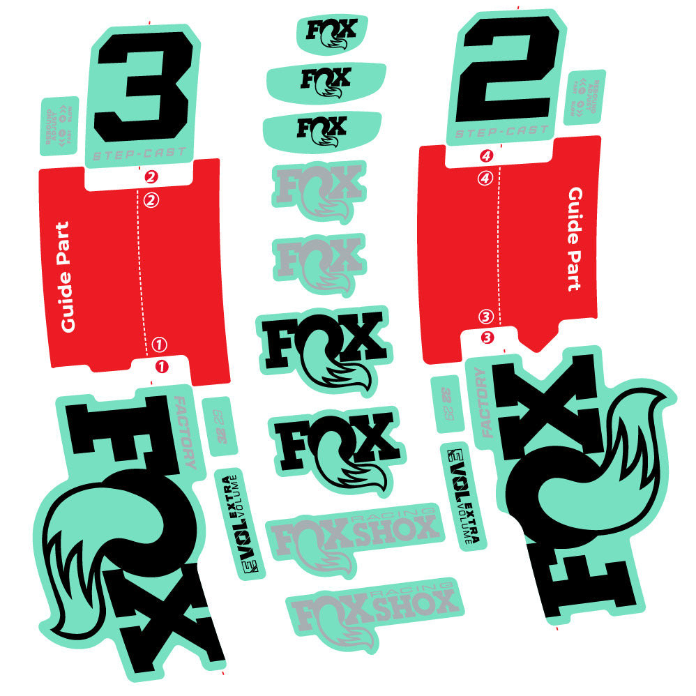 Adesivi Forcella Fox 32 Step-Cast Factory 2025 in vinile