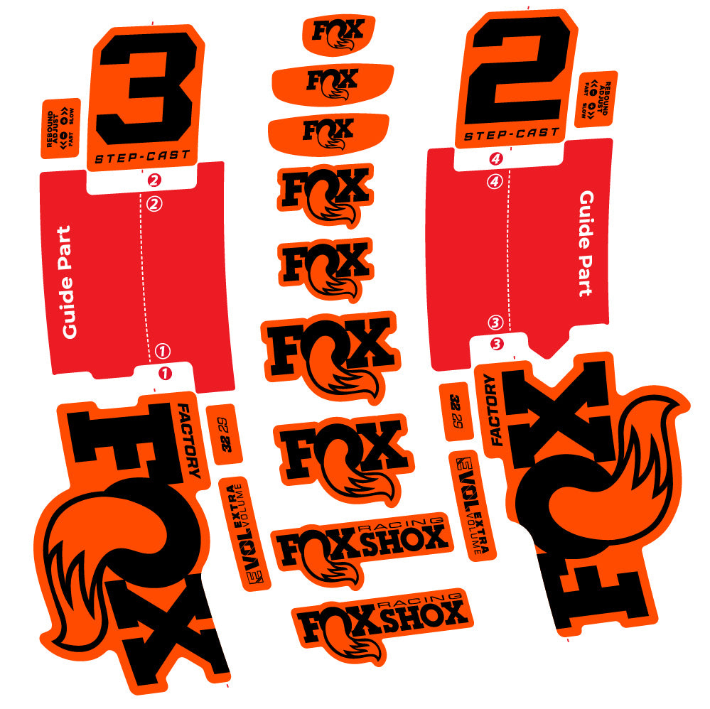Adesivi Forcella Fox 32 Step-Cast Factory 2025 in vinile