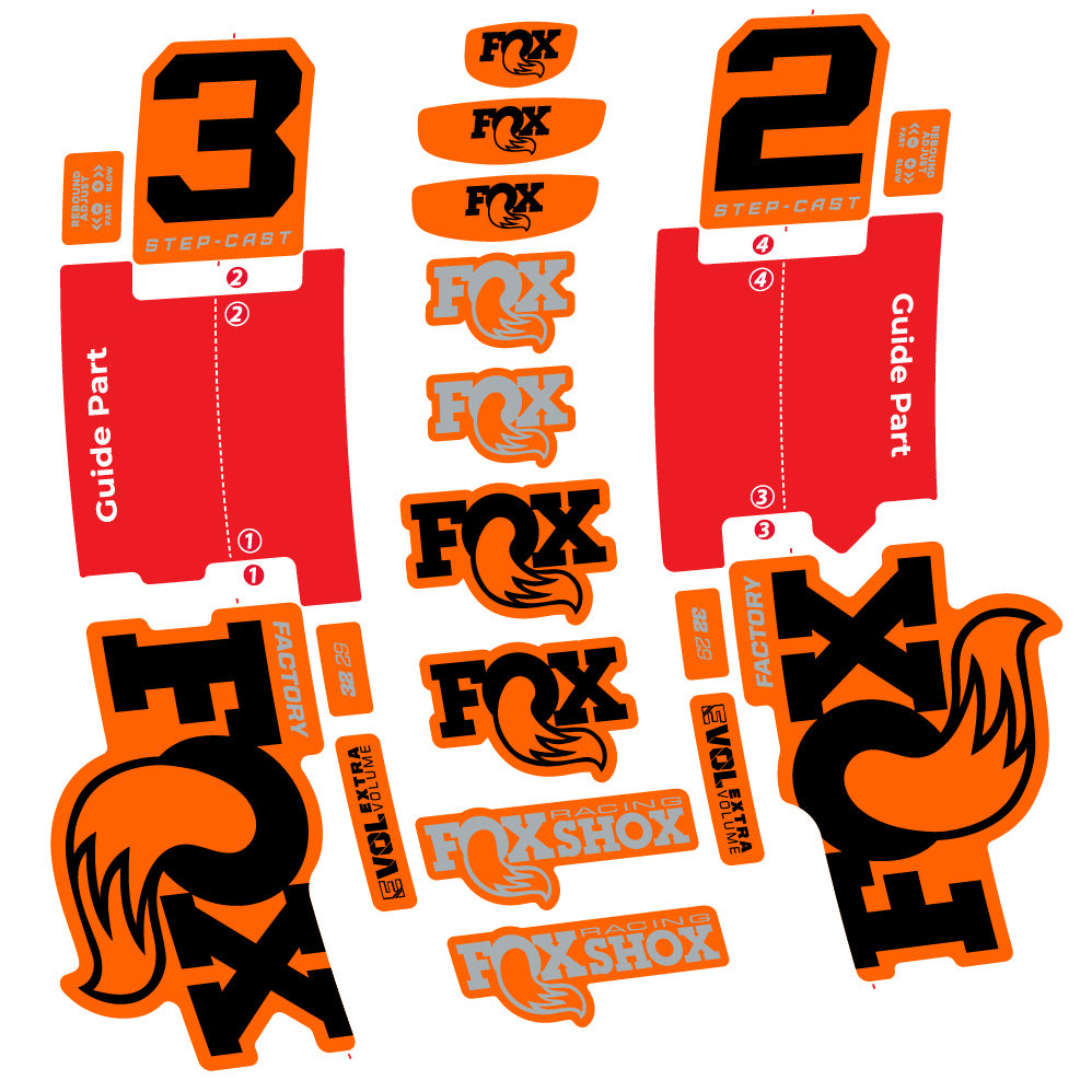 Adesivi Forcella Fox 32 Step-Cast Factory 2025 in vinile