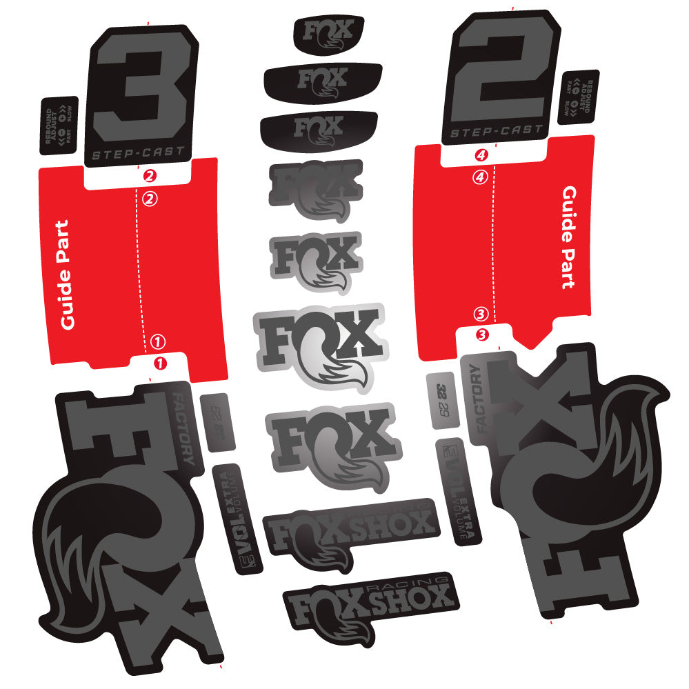 Adesivi Forcella Fox 32 Step-Cast Factory 2025 in vinile