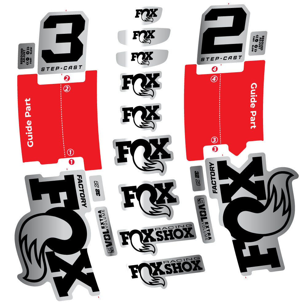 Adesivi Forcella Fox 32 Step-Cast Factory 2025 in vinile
