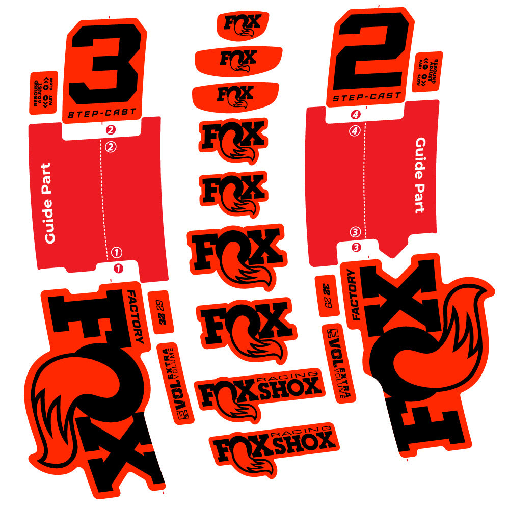 Adesivi Forcella Fox 32 Step-Cast Factory 2025 in vinile