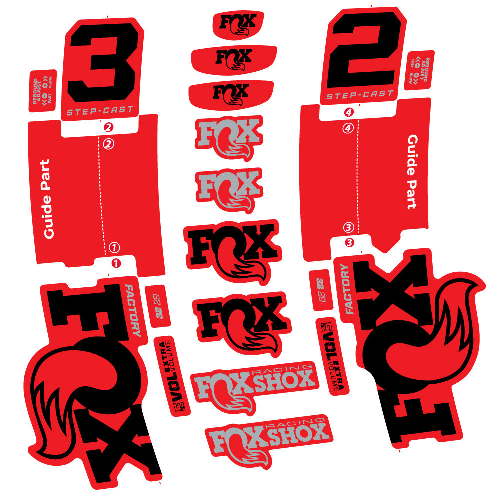 Adesivi Forcella Fox 32 Step-Cast Factory 2025 in vinile