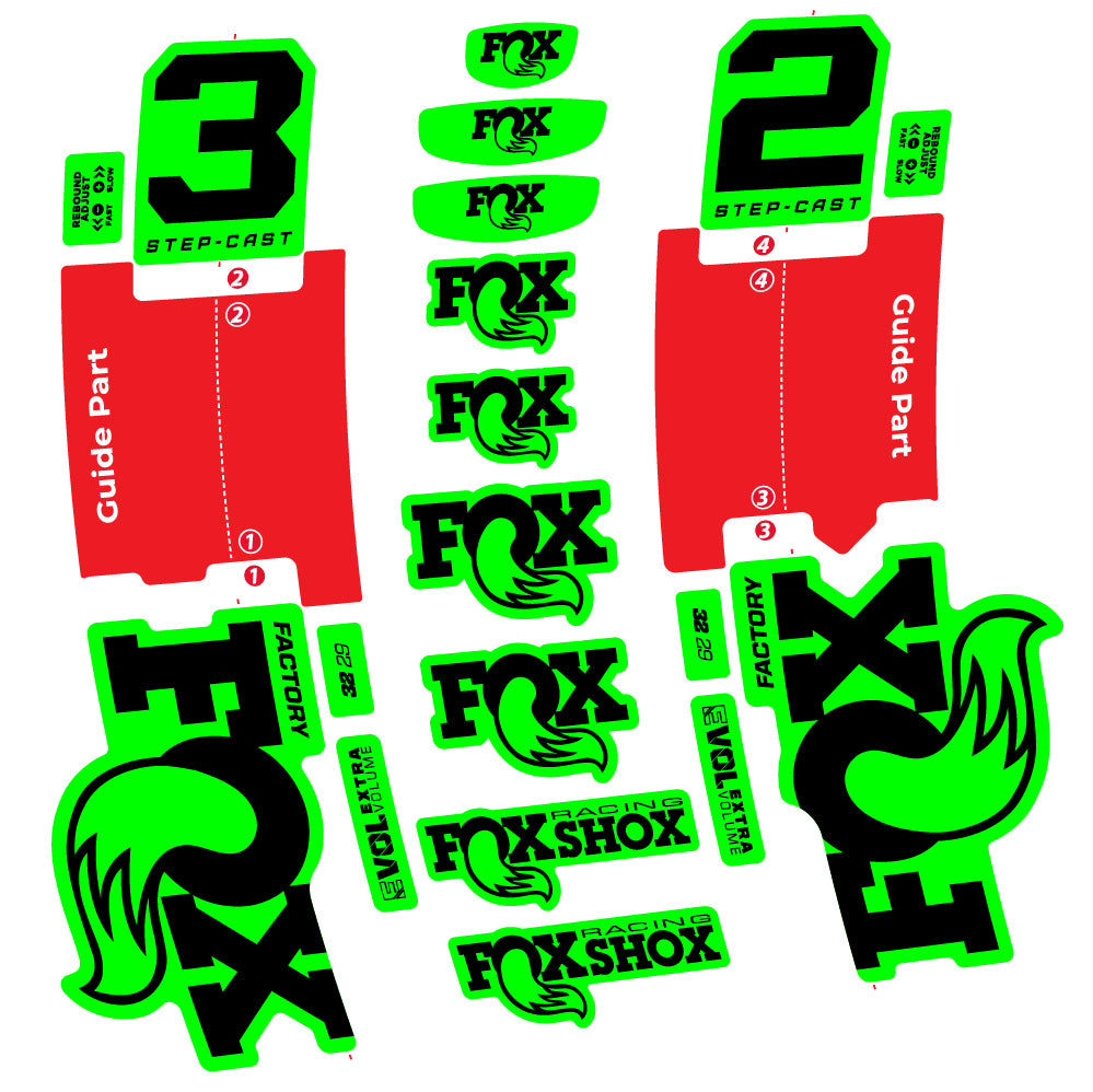 Adesivi Forcella Fox 32 Step-Cast Factory 2025 in vinile