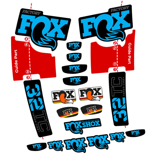 Adesivi Forcella Fox 32 Taper Cast Factory in vinile