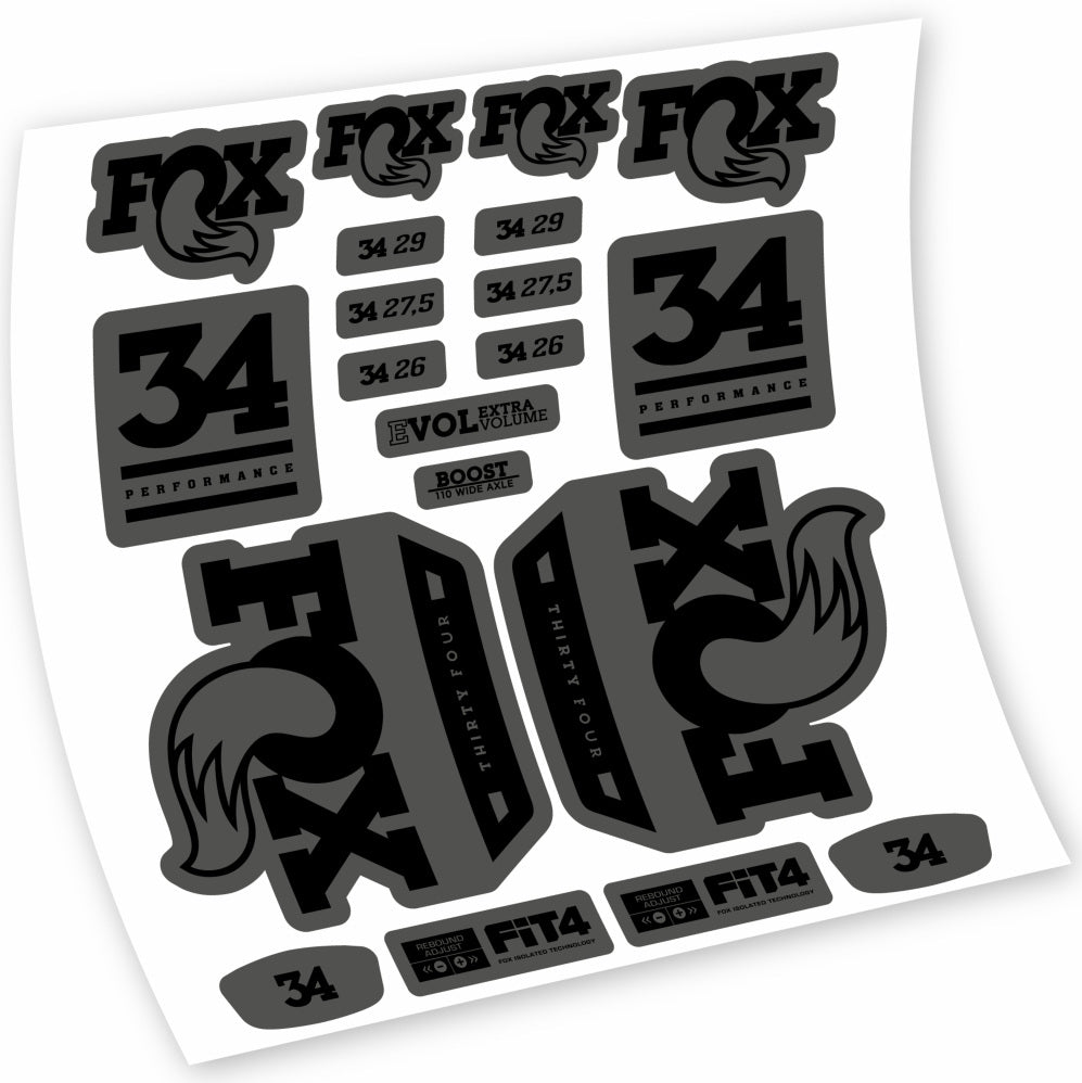 Adesivi Forcella Fox 34 Performance 2018 in vinile
