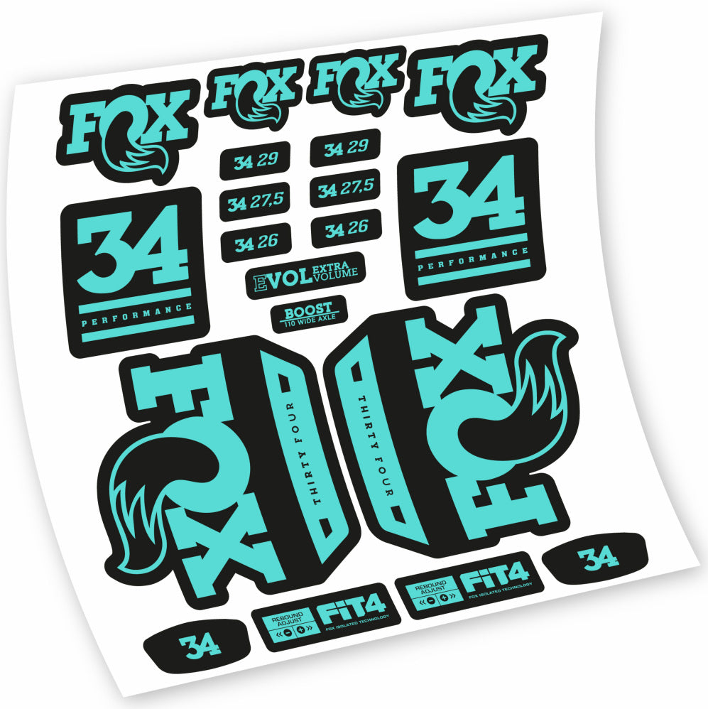Adesivi Forcella Fox 34 Performance 2018 in vinile