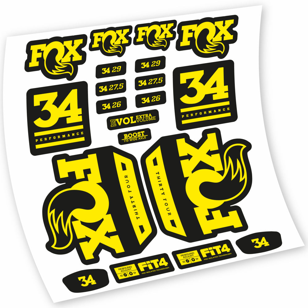 Adesivi Forcella Fox 34 Performance 2018 in vinile