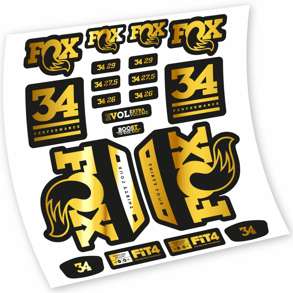 Adesivi Forcella Fox 34 Performance 2018 in vinile