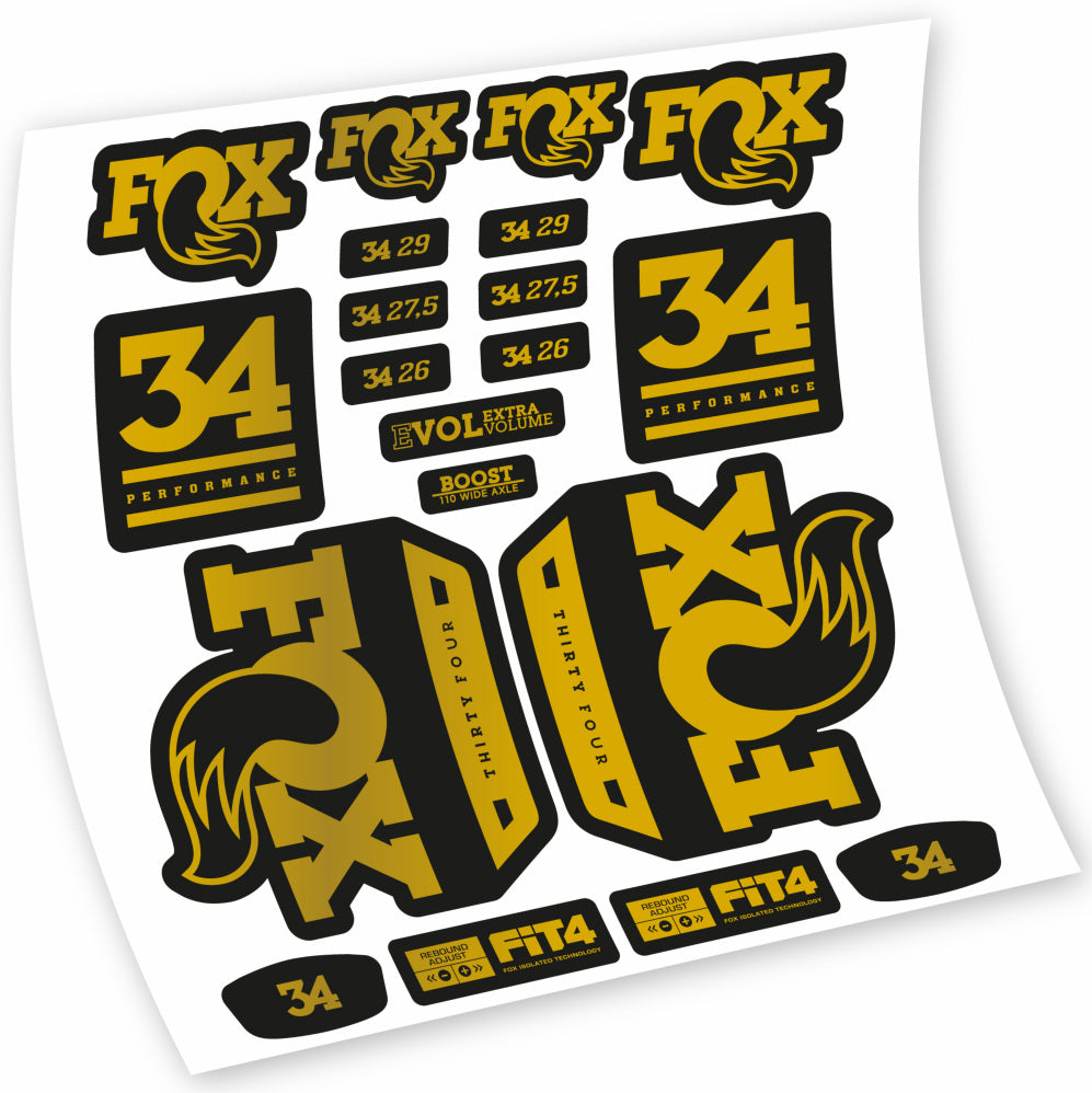 Adesivi Forcella Fox 34 Performance 2018 in vinile