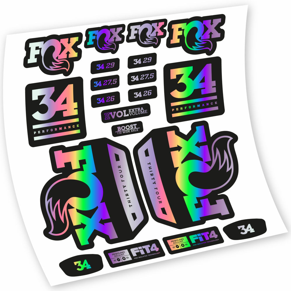 Adesivi Forcella Fox 34 Performance 2018 in vinile