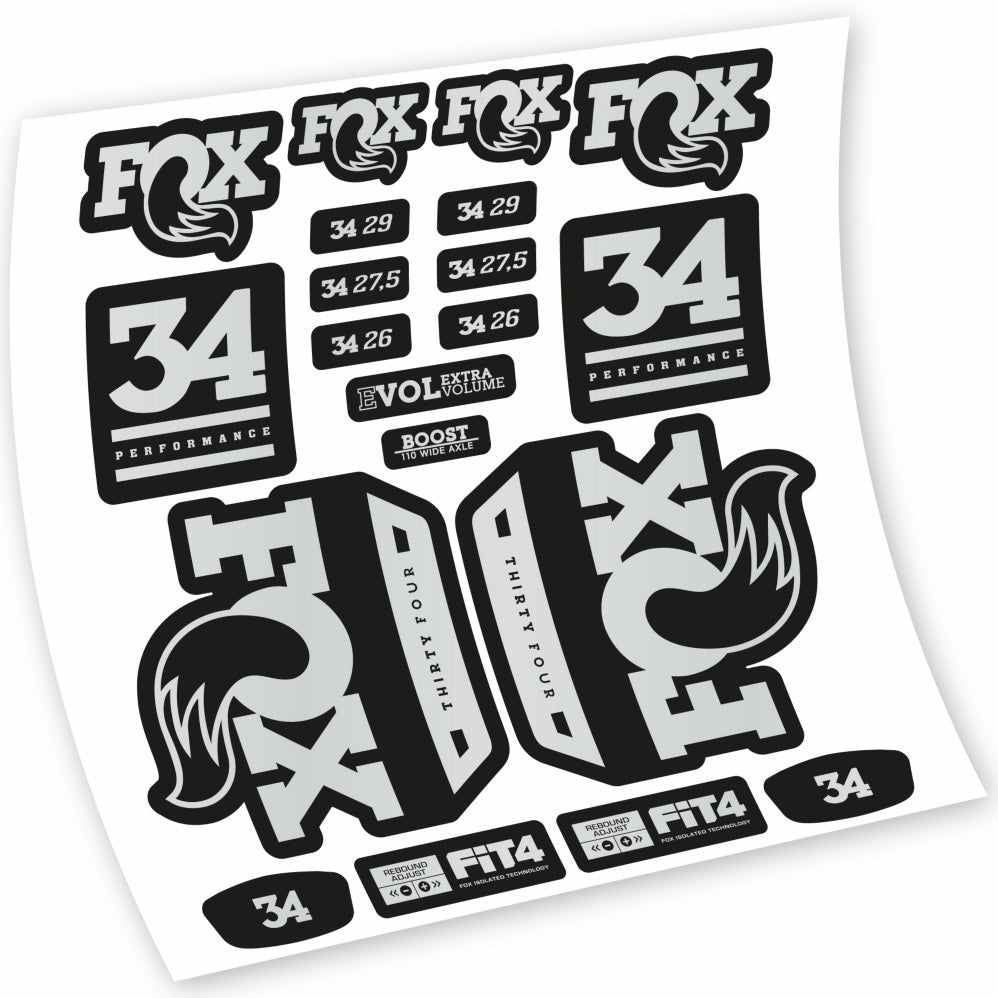 Adesivi Forcella Fox 34 Performance 2018 in vinile