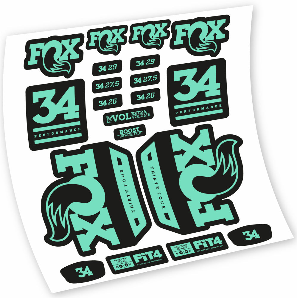 Adesivi Forcella Fox 34 Performance 2018 in vinile