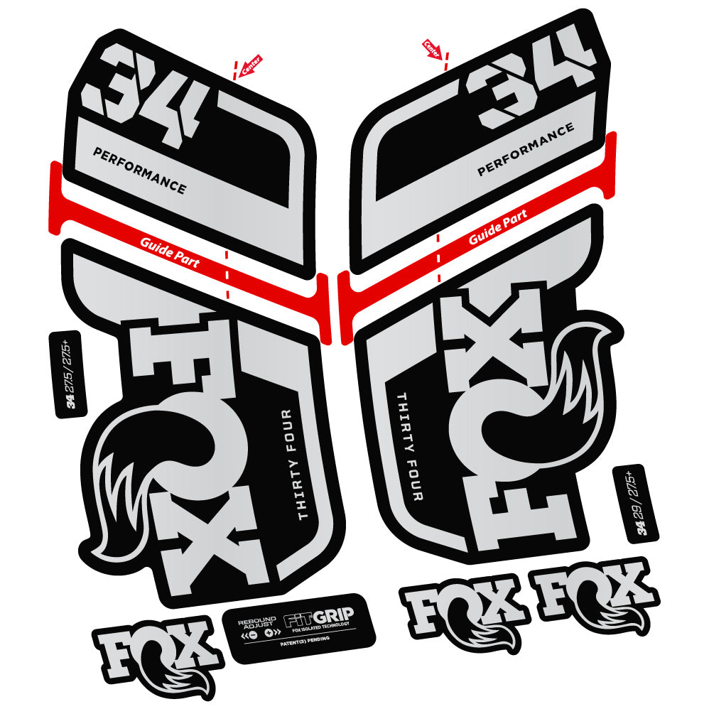 Adesivi Forcella Fox 34 Performance 2022 Stycker in vinile