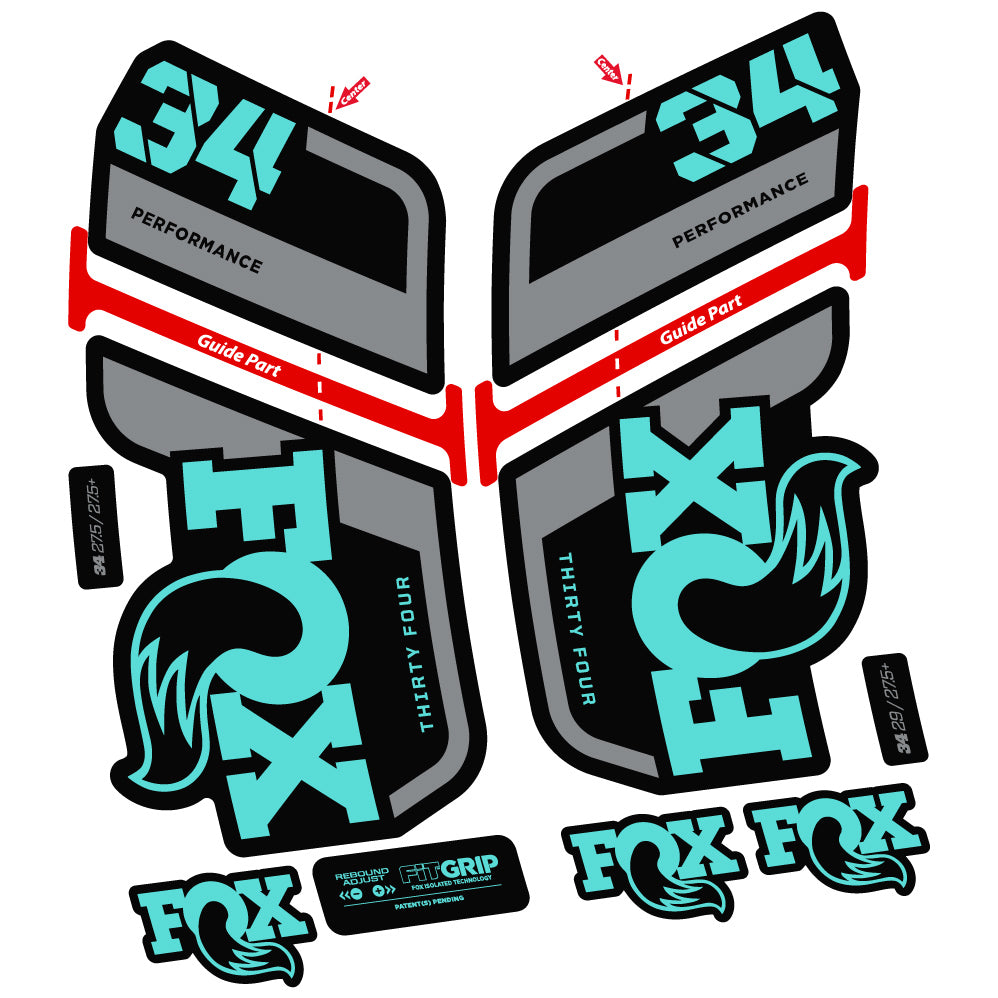 Adesivi Forcella Fox 34 Performance 2022 Stycker in vinile